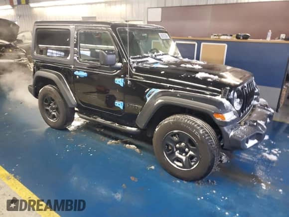 2023 Jeep Wrangler Sport with VIN 1C4GJXAN8PW617295, listed as a Copart auction lot 88292305 with 6,354 mi miles and Salvage title. Bid and sale history available at DreamBid. Image 4.