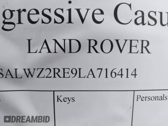 2020 Land Rover Range Rover Sport SVR with VIN SALWZ2RE9LA716414, listed as a IAAI auction lot 40895532 with Not provided miles and . Bid and sale history available at DreamBid. Image 9.