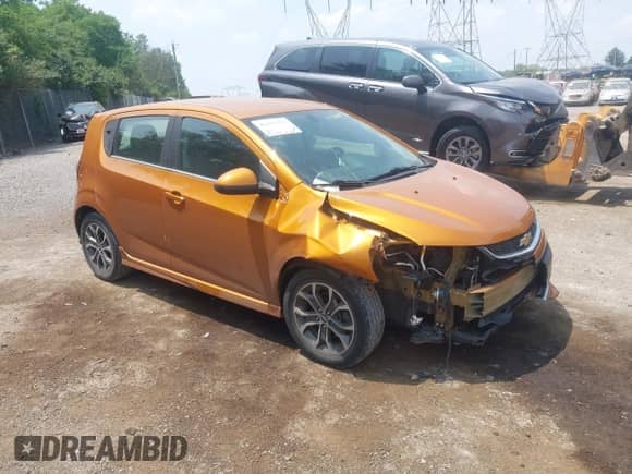 2017 Chevrolet Sonic LT with VIN 1G1JD6SG0H4117449, listed as a IAAI auction lot 42439944 with 63,397 mi miles and . Bid and sale history available at DreamBid. Image 1.