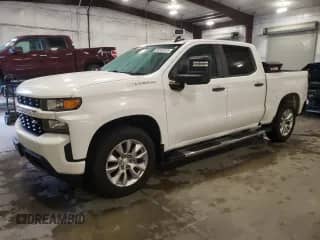 2021 Chevrolet Silverado 1500 Custom with VIN 3GCUYBEF9MG358296, listed as a Copart auction lot 80343915 with 96,255 mi miles and Salvage title. Bid and sale history available at DreamBid. Image 1.