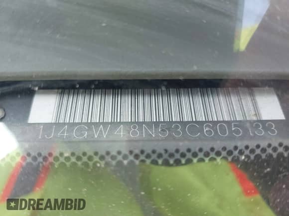 2003 Jeep Grand Cherokee Laredo z VIN 1J4GW48N53C605133, wystawiony jako IAAI lot #42165494 z przebiegiem 243 496 mil mil oraz . Historia ofert i sprzedaży dostępna na DreamBid. Obrazek 9.