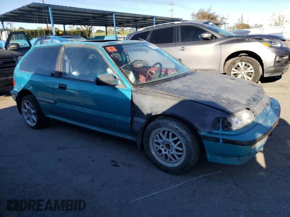 1991 Honda Civic с VIN 2HGED7366MH518166, выставлен на аукционе Copart как лот 87556605 с пробегом Не указан миль и Списание • Salvage title. История ставок и продаж доступна на DreamBid. Изображение 4.
