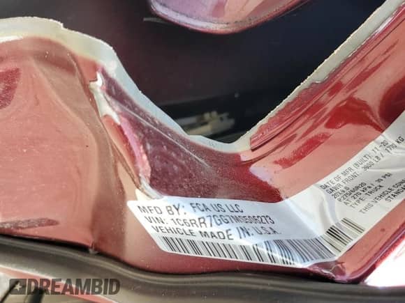 2021 Ram 1500 Warlock z VIN 1C6RR7GG7MS506273, wystawiony jako Copart lot #69044545 z przebiegiem 36 951 mil mil oraz Szkoda całkowita • Salvage title. Historia ofert i sprzedaży dostępna na DreamBid. Obrazek 12.