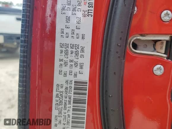 2020 Dodge Journey SE Value с VIN 3C4PDCAB3LT220616, выставлен на аукционе Copart как лот 85298705 с пробегом Не указан миль и На запчасти • Non repairable. История ставок и продаж доступна на DreamBid. Изображение 13.
