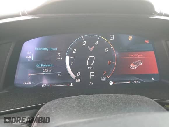 2020 Chevrolet Corvette 3LT with VIN 1G1Y83D49L5117408, listed as a Copart auction lot 76992104 with 2,828 mi miles and Non repairable. Bid and sale history available at DreamBid. Image 9.
