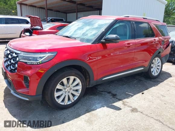 2025 Ford Explorer Platinum with VIN 1FMUK8HH1SGA67829, listed as a IAAI auction lot 42559654 with 7,240 mi miles and . Bid and sale history available at DreamBid. Image 18.