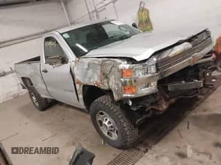2015 Chevrolet Silverado 2500HD Work Truck with VIN 1GC0KUEG8FZ109107, listed as a IAAI auction lot 41208008 with 161,539 mi miles and . Bid and sale history available at DreamBid. Image 1.