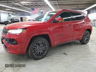 2022 Jeep Compass (RED) Edition with VIN 3C4NJDCB8NT134871, listed as a Copart auction lot 80276135 with 34,110 mi miles and Salvage title. Bid and sale history available at DreamBid. Image 1.
