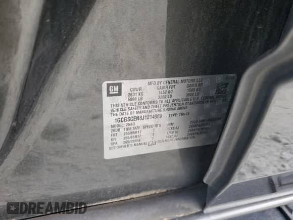 2018 Chevrolet Colorado 2WD LT с VIN 1GCGSCEN8J1214969, выставлен на аукционе Copart как лот 81565185 с пробегом 137 428 миль миль и Списание • Salvage title. История ставок и продаж доступна на DreamBid. Изображение 12.