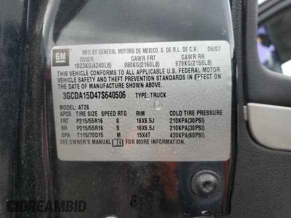 2007 Chevrolet HHR Panel LS с VIN 3GCDA15D47S640506, выставлен на аукционе Copart как лот 85558774 с пробегом 143 107 миль миль и Списание • Salvage title. История ставок и продаж доступна на DreamBid. Изображение 12.
