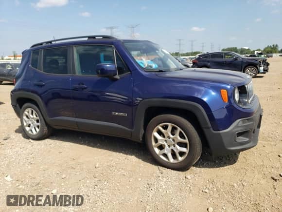 2018 Jeep Renegade Latitude with VIN ZACCJABBXJPH57398, listed as a Copart auction lot 68658815 with 89,223 mi miles and Salvage title. Bid and sale history available at DreamBid. Image 4.