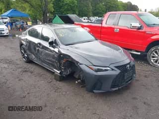 2023 Lexus IS 350 F Sport with VIN JTHGZ1E23P5028570, listed as a IAAI auction lot 42279608 with 40,446 mi miles and . Bid and sale history available at DreamBid. Image 1.