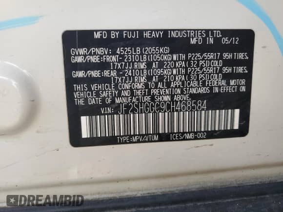 2012 Subaru Forester XT Touring z VIN JF2SHGGC9CH468584, wystawiony jako Copart lot #51154515 z przebiegiem 146 290 mil mil oraz Szkoda całkowita • Salvage title. Historia ofert i sprzedaży dostępna na DreamBid. Obrazek 13.