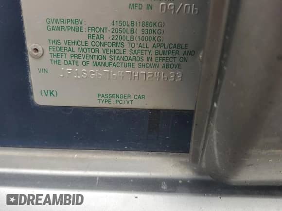 2007 Subaru Forester X L.L. Bean with VIN JF1SG67647H724633, listed as a Copart auction lot 68972515 with 147,620 mi miles and Salvage title. Bid and sale history available at DreamBid. Image 12.