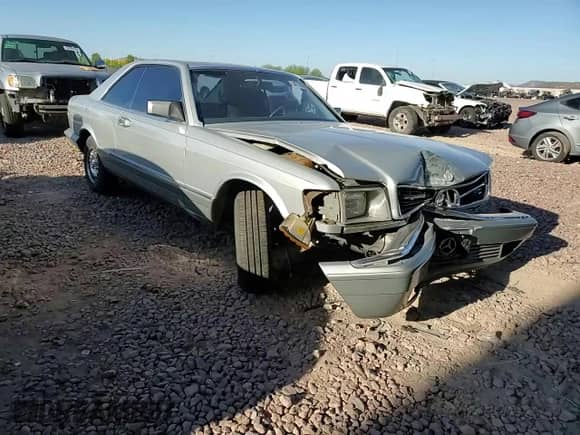 1983 Mercedes-Benz 380 SEC with VIN WDBCA43A6DB004455, listed as a Copart auction lot 54732005 with 78,000 mi miles and Salvage title. Bid and sale history available at DreamBid. Image 13.