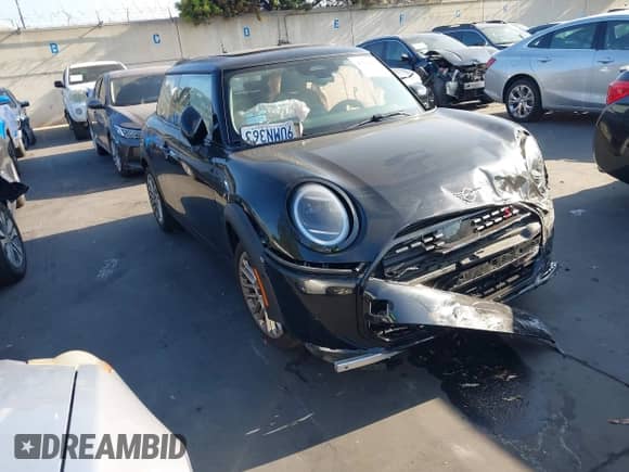 2025 MINI Hardtop Cooper S with VIN WMW23GD05S2W75477, listed as a IAAI auction lot 43022493 with Not provided miles and . Bid and sale history available at DreamBid. Image 1.