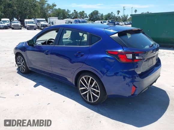 2024 Subaru Impreza Special Sports with VIN JF1GUAFC2R8223512, listed as a IAAI auction lot 42690432 with 37,388 mi miles and . Bid and sale history available at DreamBid. Image 3.