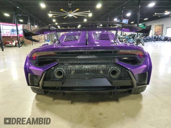 2023 Lamborghini Huracan with VIN ZHWUA6ZX7PLA21724, listed as a Copart auction lot 78715274 with 1,203 mi miles and Salvage title. Bid and sale history available at DreamBid. Image 4.