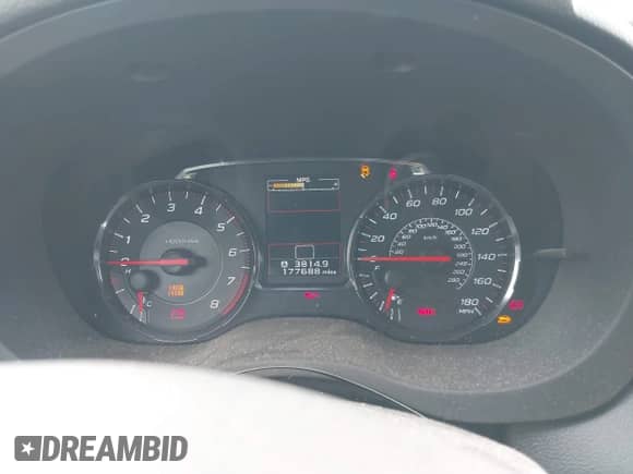 2018 Subaru WRX with VIN JF1VA1A64J9807880, listed as a IAAI auction lot 43323972 with 177,688 mi miles and . Bid and sale history available at DreamBid. Image 7.