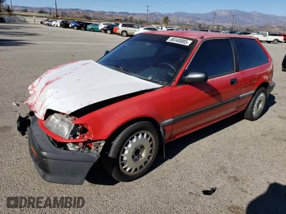 1991 Honda Civic with VIN 2HGED6341MH520657, listed as a Copart auction lot 88340885 with 146,166 mi miles and Salvage title. Bid and sale history available at DreamBid. Image 1.