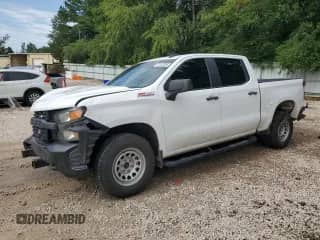 2021 Chevrolet Silverado 1500 Work Truck with VIN 3GCUYAEF1MG107024, listed as a Copart auction lot 67452855 with 99,756 mi miles and Salvage title. Bid and sale history available at DreamBid. Image 1.
