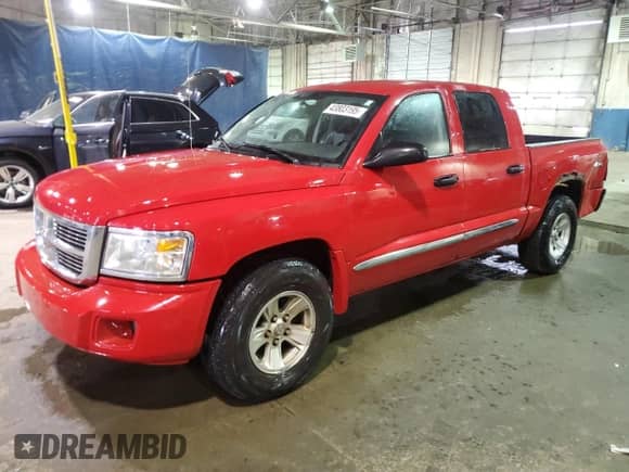 2008 Dodge Dakota Laramie with VIN 1D7HW58N78S637195, listed as a Copart auction lot 43803195 with 126,206 mi miles and Clean title. Bid and sale history available at DreamBid. Image 1.