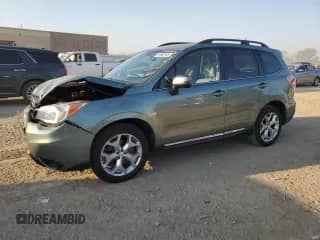 2015 Subaru Forester Touring with VIN JF2SJAWC6FH495216, listed as a Copart auction lot 81966165 with 59,173 mi miles and Salvage title. Bid and sale history available at DreamBid. Image 1.