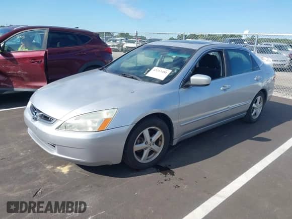 2003 Honda Accord EX with VIN 1HGCM56683A093943, listed as a IAAI auction lot 43213481 with 104,479 mi miles and . Bid and sale history available at DreamBid. Image 2.