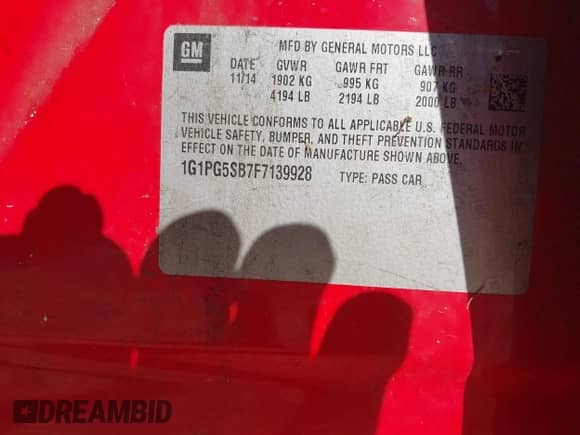 2015 Chevrolet Cruze LTZ z VIN 1G1PG5SB7F7139928, wystawiony jako IAAI lot #43364452 z przebiegiem 148 507 mil mil oraz . Historia ofert i sprzedaży dostępna na DreamBid. Obrazek 9.