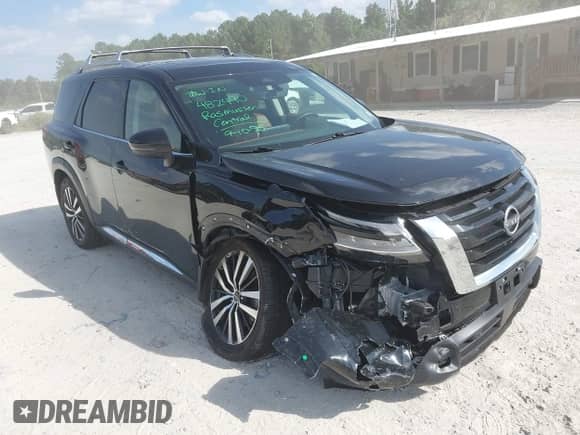 2023 Nissan Pathfinder Platinum с VIN 5N1DR3DJ1PC257247, выставлен на аукционе IAAI как лот 43244052 с пробегом 49 257 миль миль и . История ставок и продаж доступна на DreamBid. Изображение 1.