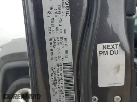 2018 Jeep Compass Latitude с VIN 3C4NJDBB5JT392759, выставлен на аукционе Copart как лот 82303165 с пробегом 99 363 миль миль и Списание • Salvage title. История ставок и продаж доступна на DreamBid. Изображение 13.