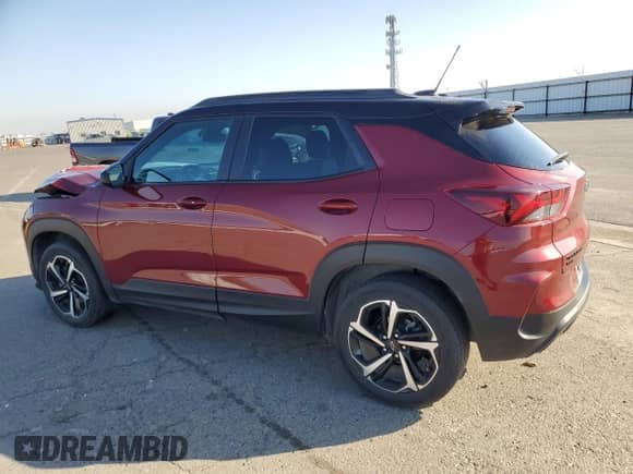 2023 Chevrolet TrailBlazer RS with VIN KL79MUSL3PB146608, listed as a Copart auction lot 81586195 with 23,631 mi miles and Salvage title. Bid and sale history available at DreamBid. Image 2.