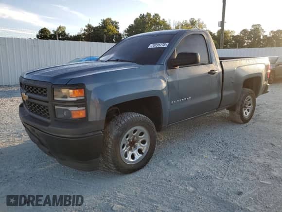 2014 Chevrolet Silverado 1500 Work Truck z VIN 1GCNCPEH8EZ226861, wystawiony jako Copart lot #70095275 z przebiegiem 150 669 mil mil oraz Szkoda całkowita • Salvage title. Historia ofert i sprzedaży dostępna na DreamBid. Obrazek 1.