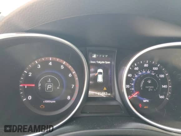 2015 Hyundai Santa Fe with VIN 5XYZWDLA3FG275639, listed as a Copart auction lot 72050695 with 71,683 mi miles and Salvage title. Bid and sale history available at DreamBid. Image 9.