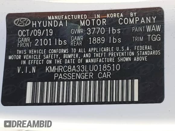 2020 Hyundai Venue SEL с VIN KMHRC8A33LU018510, выставлен на аукционе Copart как лот 69083333 с пробегом 39 406 миль миль и Списание • Salvage title. История ставок и продаж доступна на DreamBid. Изображение 13.