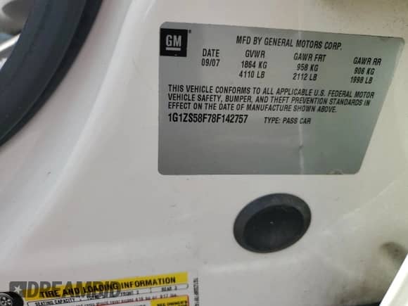 2008 Chevrolet Malibu Classic LS 1FL с VIN 1G1ZS58F78F142757, выставлен на аукционе Copart как лот 76308704 с пробегом 164 076 миль миль и Списание • Salvage title. История ставок и продаж доступна на DreamBid. Изображение 12.