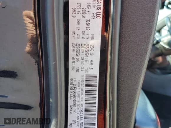 2019 Dodge Durango SXT Plus with VIN 1C4RDJAG3KC718186, listed as a Copart auction lot 68680625 with 99,021 mi miles and Salvage title. Bid and sale history available at DreamBid. Image 14.