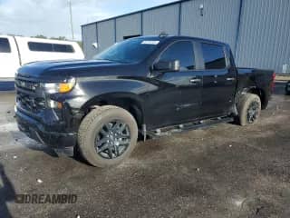 2024 Chevrolet Silverado 1500 Custom с VIN 1GCPABEK9RZ292595, выставлен на аукционе Copart как лот 82244755 с пробегом 12 108 миль миль и Списание • Salvage title. История ставок и продаж доступна на DreamBid. Изображение 1.