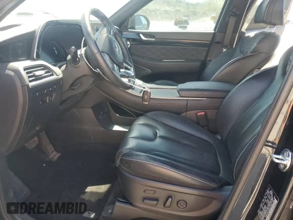 2022 Hyundai Palisade Calligraphy with VIN KM8R74HE8NU422006, listed as a Copart auction lot 53387755 with 46,558 mi miles and Salvage title. Bid and sale history available at DreamBid. Image 7.