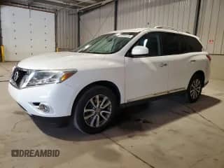 2013 Nissan Pathfinder SL with VIN 5N1AR2MM7DC638930, listed as a Copart auction lot 82580125 with 104,825 mi miles and Salvage title. Bid and sale history available at DreamBid. Image 1.