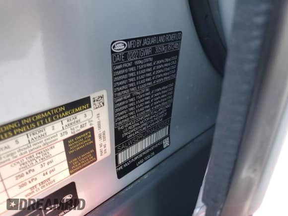 2022 Land Rover Range Rover Sport HST z VIN SALWS2RU7NA232563, wystawiony jako Copart lot #59979185 z przebiegiem 29 149 mil mil oraz Szkoda całkowita • Salvage title. Historia ofert i sprzedaży dostępna na DreamBid. Obrazek 13.