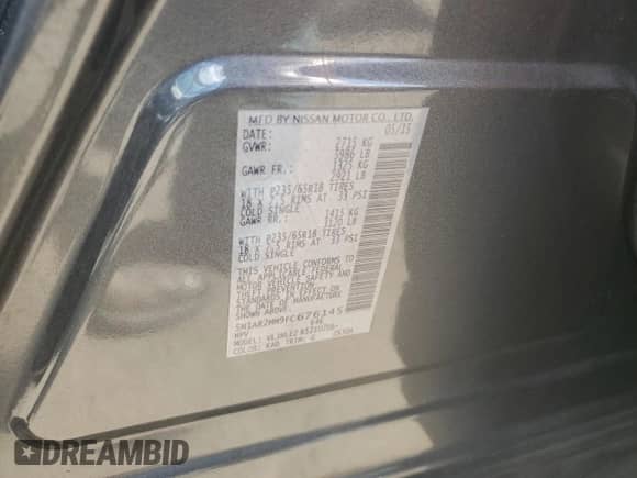 2015 Nissan Pathfinder SV z VIN 5N1AR2MM9FC676145, wystawiony jako Copart lot #68581965 z przebiegiem 142 212 mil mil oraz Szkoda całkowita • Salvage title. Historia ofert i sprzedaży dostępna na DreamBid. Obrazek 13.