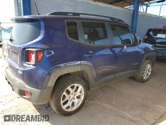 2018 Jeep Renegade Latitude with VIN ZACCJBBBXJPJ41168, listed as a Copart auction lot 84261535 with 149,942 mi miles and Salvage title. Bid and sale history available at DreamBid. Image 3.
