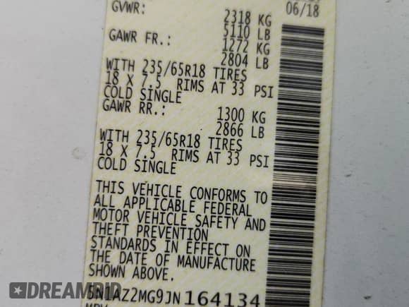 2018 Nissan Murano S с VIN 5N1AZ2MG9JN164134, выставлен на аукционе Copart как лот 81343005 с пробегом 128 501 миль миль и Списание • Salvage title. История ставок и продаж доступна на DreamBid. Изображение 14.