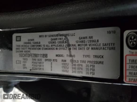 2011 Chevrolet Colorado 2LT с VIN 1GCHTDFE2B8111898, выставлен на аукционе Copart как лот 43211805 с пробегом 149 632 миль миль и Чистый • Clean title. История ставок и продаж доступна на DreamBid. Изображение 12.