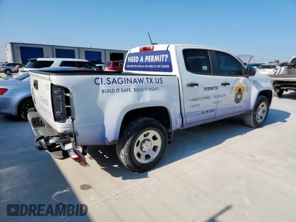 2022 Chevrolet Colorado 2WD Work Truck z VIN 1GCGSBEA2N1109924, wystawiony jako Copart lot #67940785 z przebiegiem 7 194 mil mil oraz Szkoda całkowita • Salvage title. Historia ofert i sprzedaży dostępna na DreamBid. Obrazek 3.