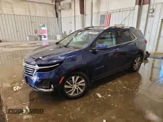 2023 Chevrolet Equinox Premier with VIN 3GNAXXEG1PL106301, listed as a Copart auction lot 70099945 with 48,822 mi miles and Salvage title. Bid and sale history available at DreamBid. Image 1.