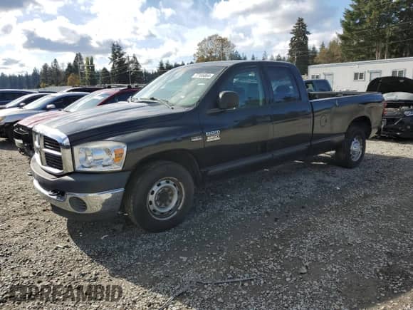 2007 Dodge 2500 SLT with VIN 3D7KR28D57G733500, listed as a Copart auction lot 77186064 with 180,931 mi miles and Clean title. Bid and sale history available at DreamBid. Image 1.