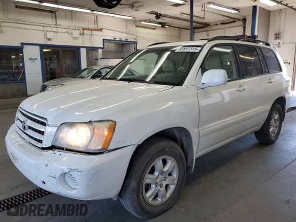 2003 Toyota Highlander с VIN JTEHD21A630021588, выставлен на аукционе Copart как лот 85857315 с пробегом 202 853 миль миль и Чистый • Clean title. История ставок и продаж доступна на DreamBid. Изображение 1.