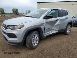 2024 Jeep Compass Sport with VIN 3C4NJDAN9RT160995, listed as a Copart auction lot 65216445 with 9,494 mi miles and Salvage title. Bid and sale history available at DreamBid. Image 1.